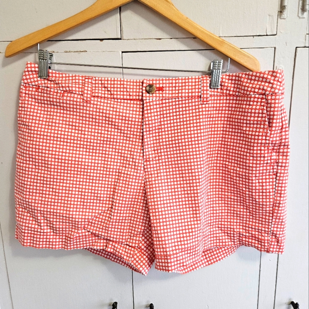 Faded Glory Like New Orange and white shorts. Size 14
